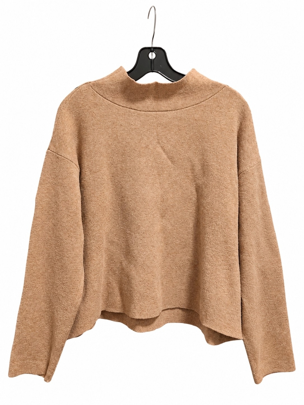 Maeve Anthropologie Tan Mock Neck Oversized Sweater Top Size M - Picture 2 of 7